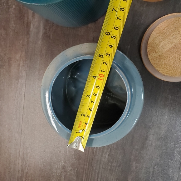 Crate and Barrel Ena Blue Canisters, Set Of 2, Medium and Small, NWT - Picture 10 of 16